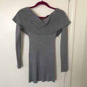 WHITE HOUSE BLACK MARKET Silver Sparkle Sweater XS